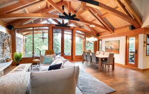 Living Room/Dining room with balcony