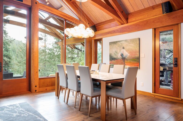 Dining Room with extendable leaf - can sit 10 to 12