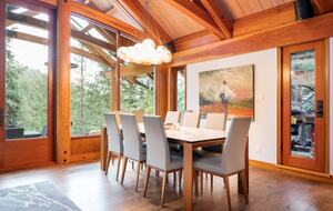 Dining Room with extendable leaf - can sit 10 to 12