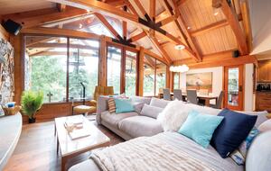Open Living Room with fireplace