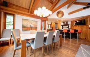 Dining room with kitchen bar