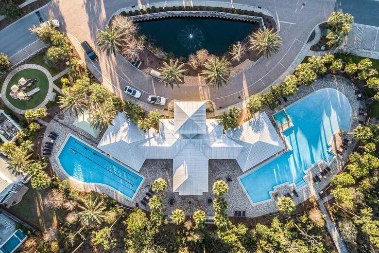 Community Amenity, heated lap pool and zero depth entry pool