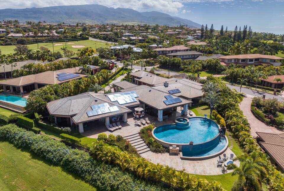Arial view of home