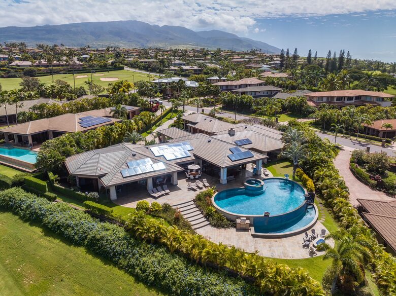 Arial view of home