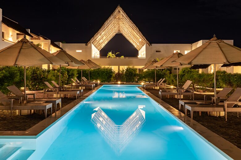 A Premium Room with Terrace and Pool at the Dhow Inn Boutique Hotel Zanzibar - Paje, Tanzania