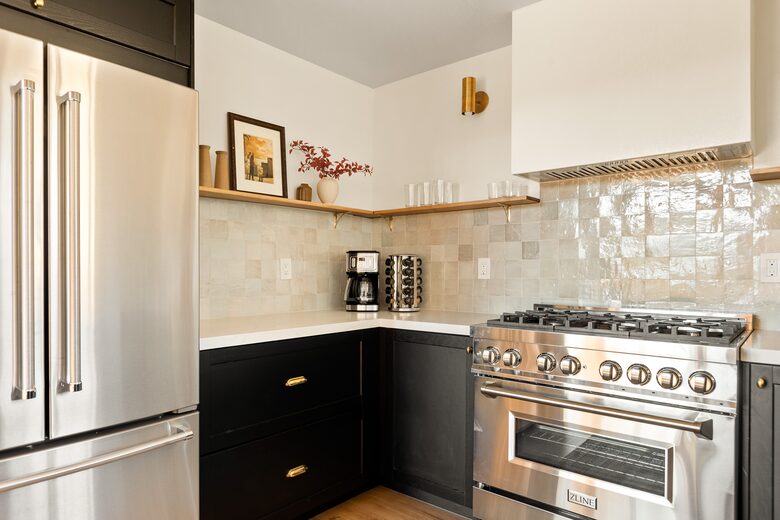 Newly renovated chef's kitchen with commercial grade range