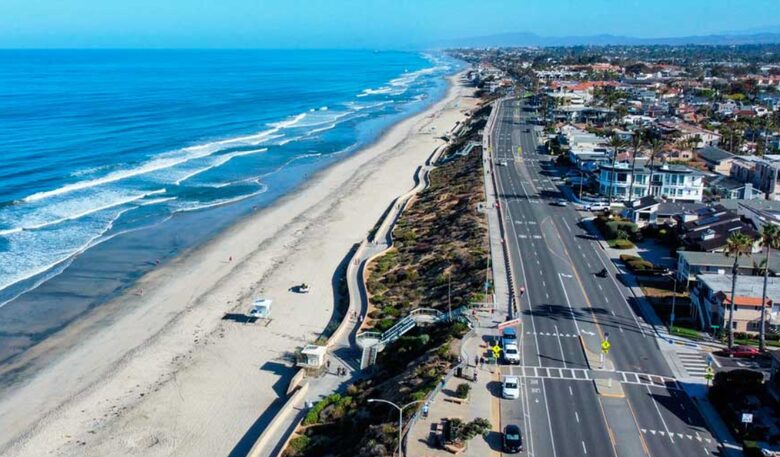 One block from the beach