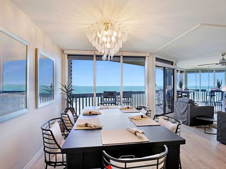 Open dining room with gorgeous views of The Gulf