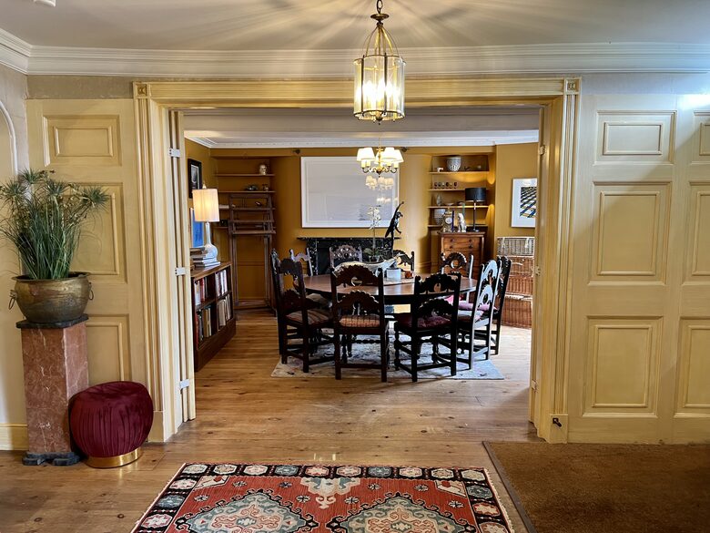 10 person Dining Room with Meadow Views