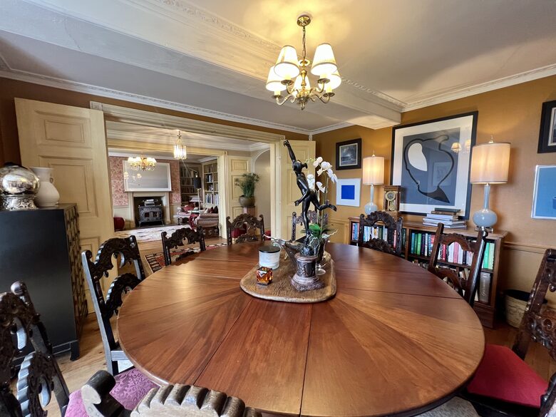 10 person Dining Room with Meadow Views