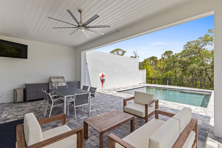 Custom Home With Boat Slip Steps from the Ocean and Town - New Smyrna Beach, Florida