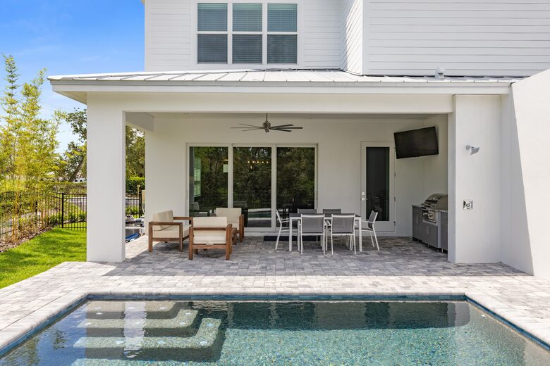 Custom Home With Boat Slip Steps from the Ocean and Town - New Smyrna Beach, Florida