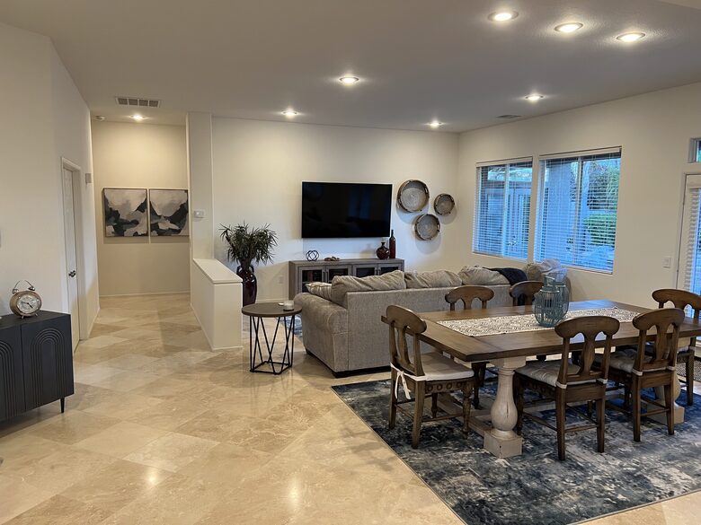 Dining and living room