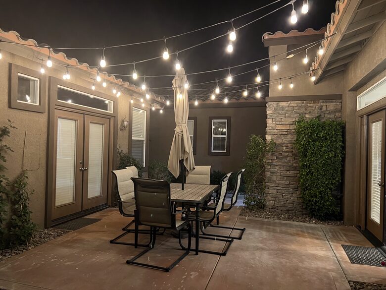 courtyard between casita and kitchen