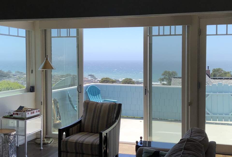 Water views from the living room