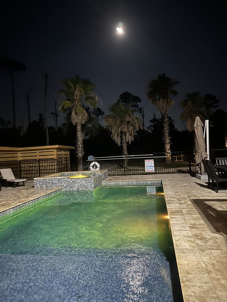 High Times bayfront with pier, swimming pool and 2 hot tubs on #1 Beach in America - St George Island, Florida
