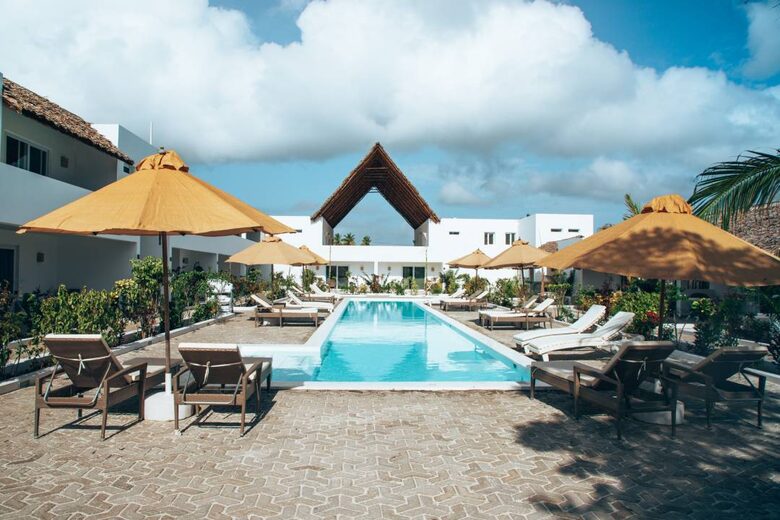 A Premium Room with Terrace and Pool at the Dhow Inn Boutique Hotel Zanzibar - Paje, Tanzania