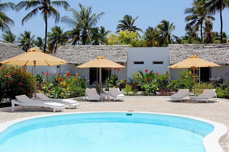 A Premium Room with Terrace and Pool at the Dhow Inn Boutique Hotel Zanzibar - Paje, Tanzania