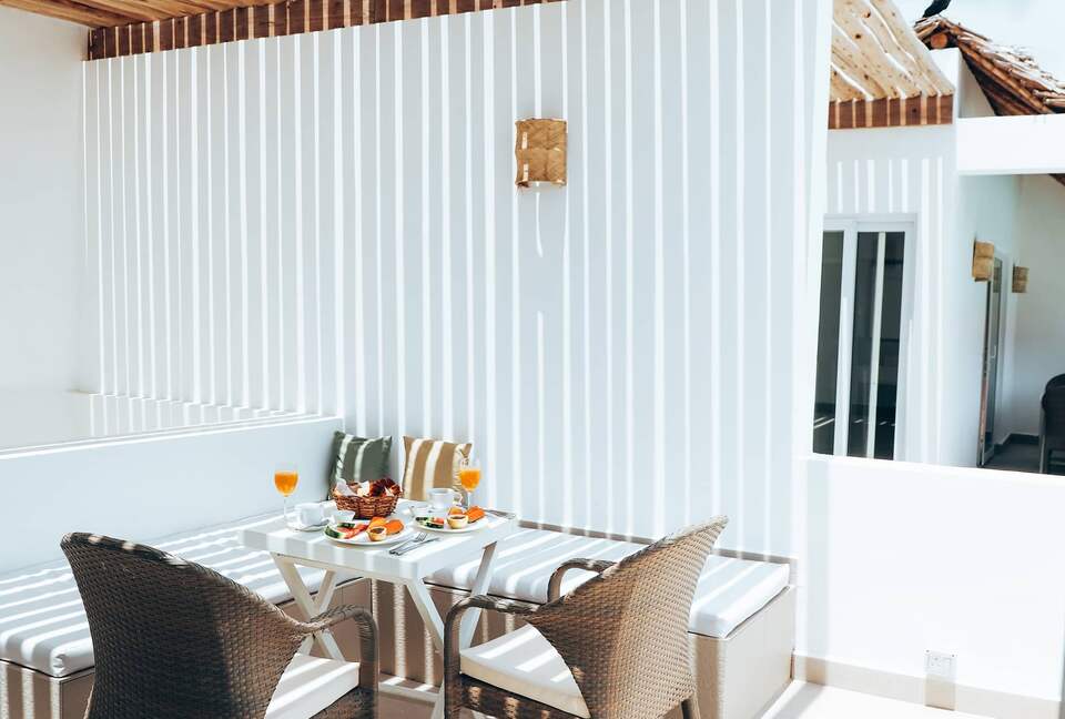 A Premium Room with Terrace and Pool at the Dhow Inn Boutique Hotel Zanzibar - Paje, Tanzania