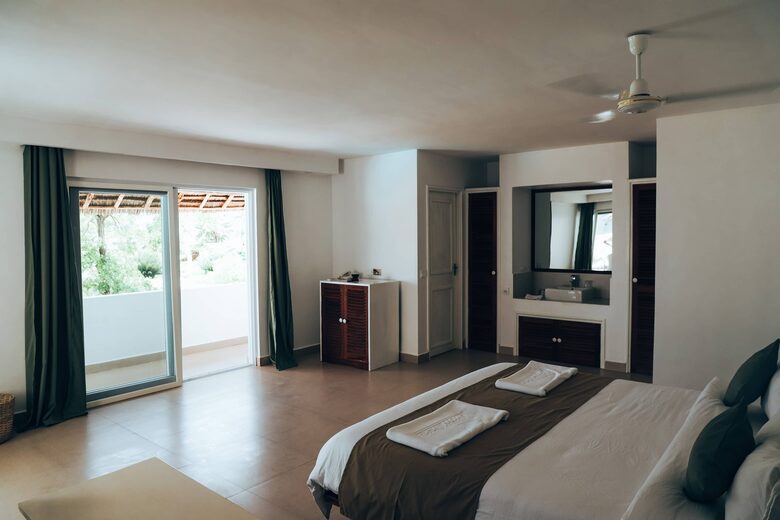 A Premium Room with Terrace and Pool at the Dhow Inn Boutique Hotel Zanzibar - Paje, Tanzania