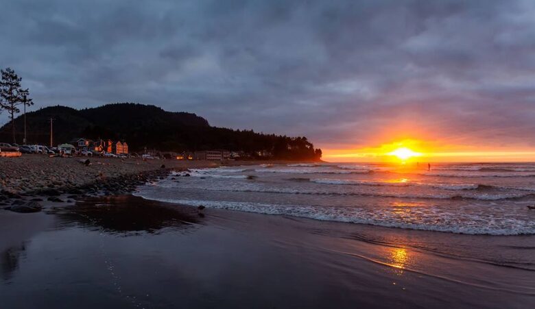 Sunset From Beach Outside of Home