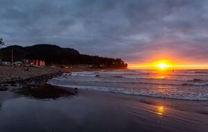 Sunset From Beach Outside of Home