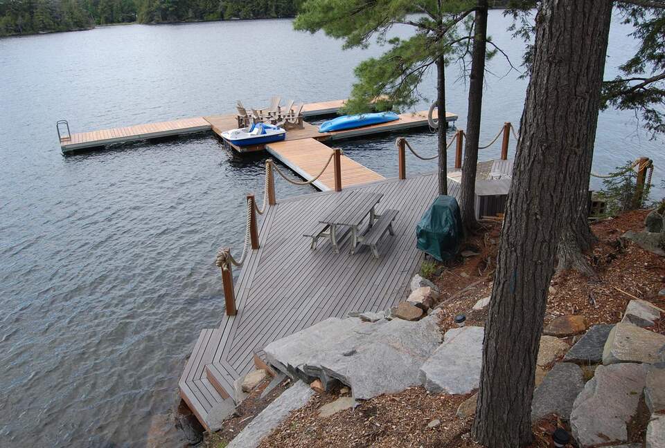 Just a few steps to the waterfront and dock