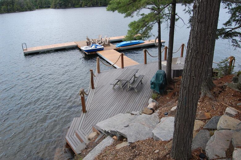 Just a few steps to the waterfront and dock