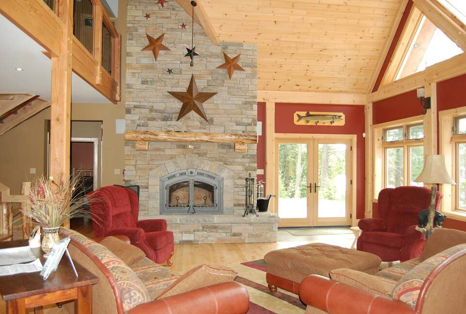 large room with beautiful views of the lake