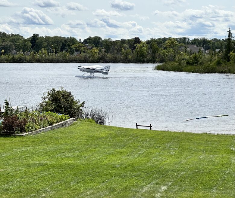 Watch the sea plane take off and land, an awesome sight!
