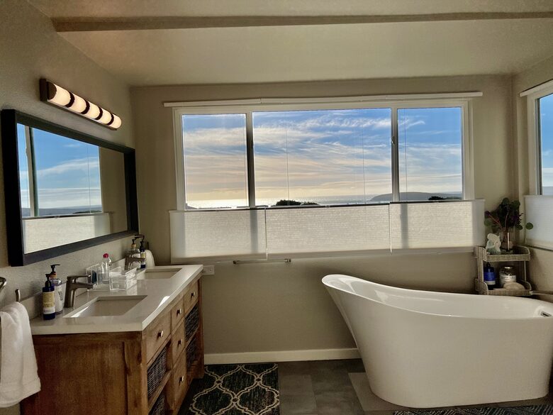 View of Bodega Head from primary bathroom.