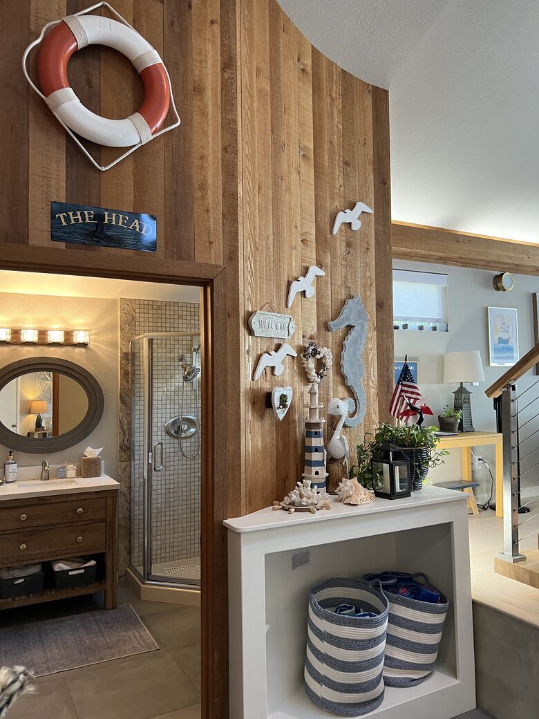 Entrance to downstairs bathroom.