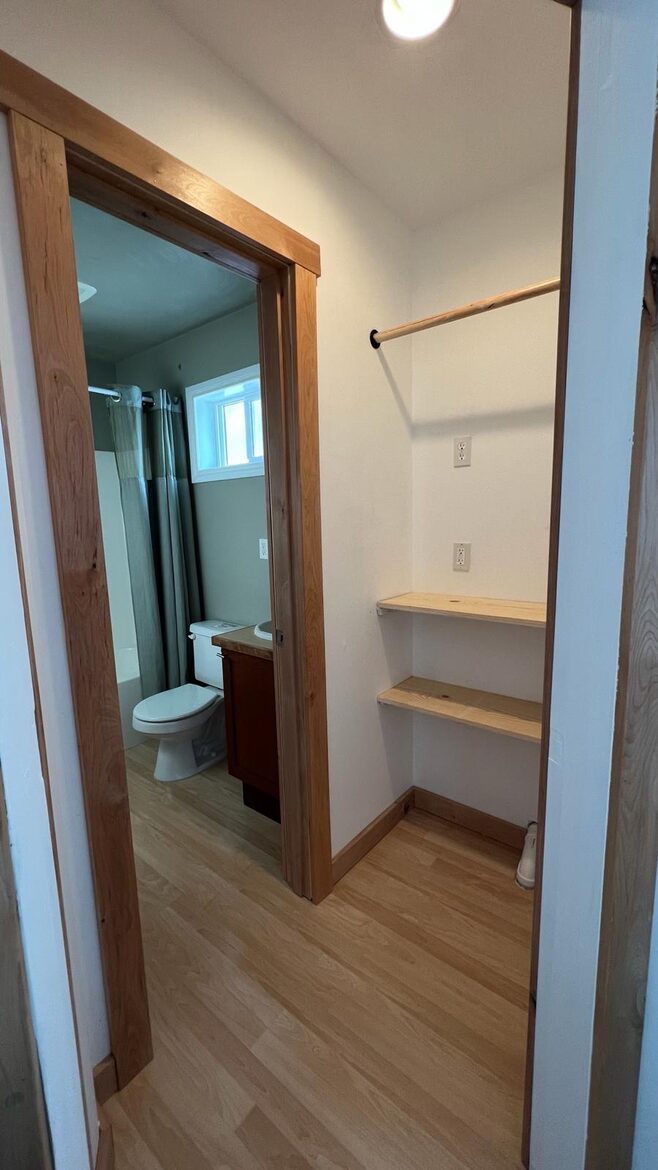 Lower level bathroom #3 with small bathtub