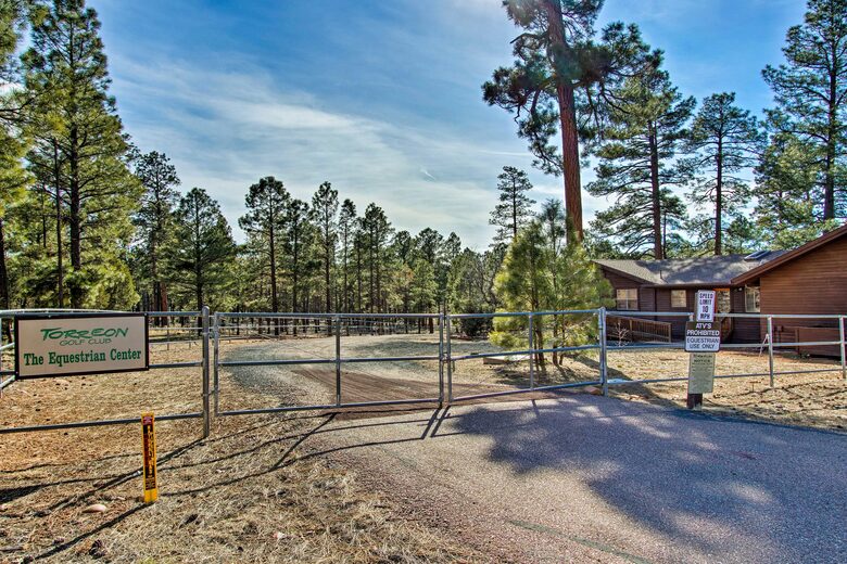 White Mountains Cabin with Fireplace and Deck at Torreon Golf Club - Show Low, Arizona
