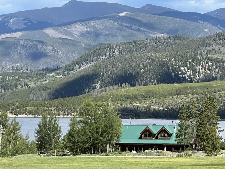 Front of home with Lake Dillon in background