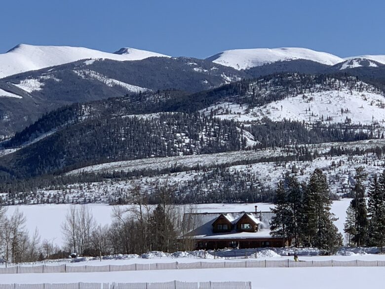 Front of home with Lake Dillon in background