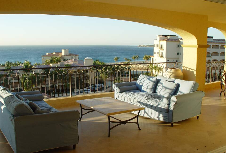 Indoor/outdoor living with spacious balcony patio