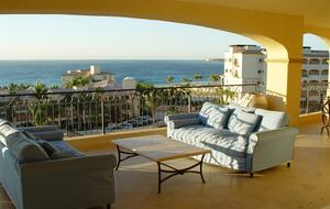 Indoor/outdoor living with spacious balcony patio