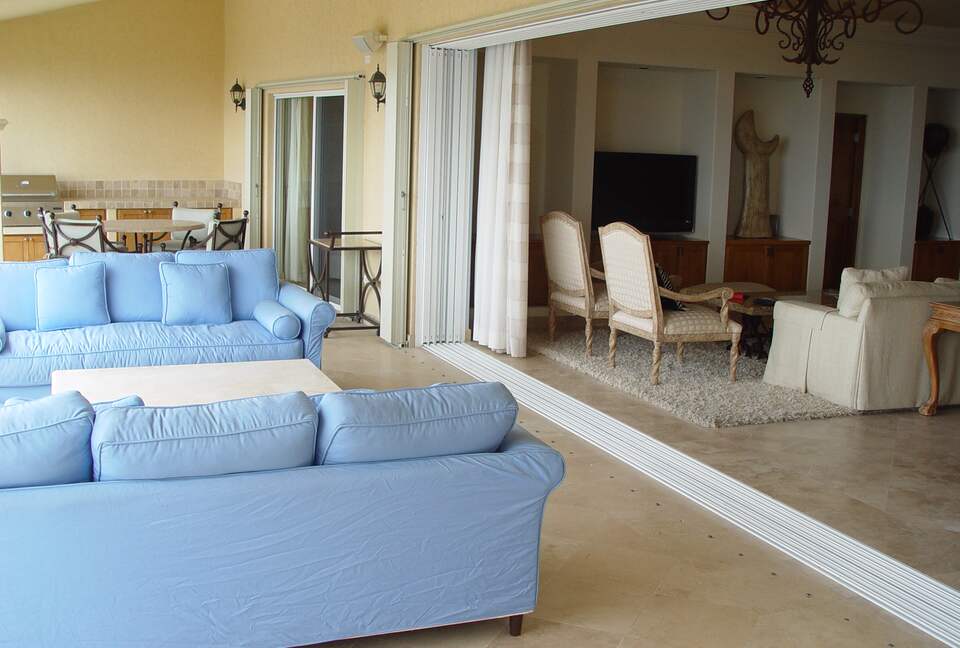 Indoor/outdoor living with spacious balcony patio