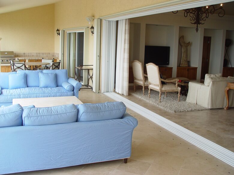 Indoor/outdoor living with spacious balcony patio