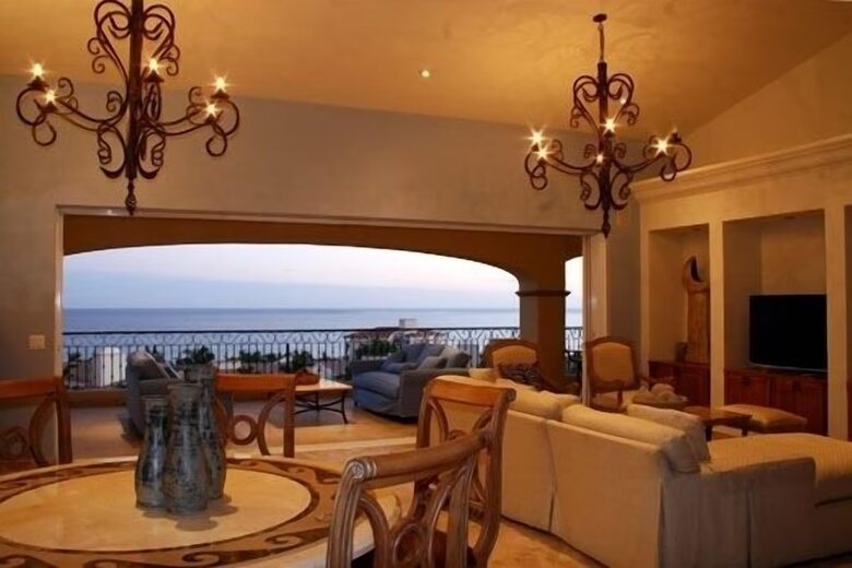 Great room opens to large balcony with awesome views