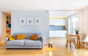 Open living room / dining area