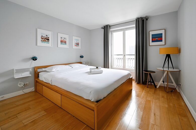 European King bed (160cm wide) with hotel-quality linens