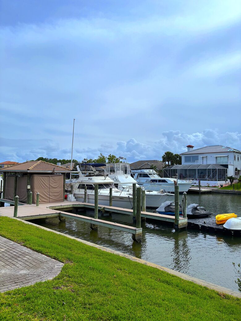 Dock in backyard