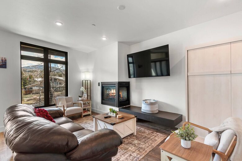 Modern Hideaway with Patio Overlooking the Blue River - Silverthorne, Colorado