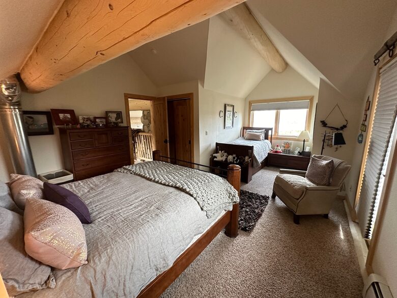 Upper level queen + twin bedroom