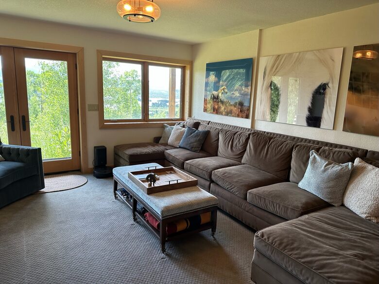 Lower level lounge area