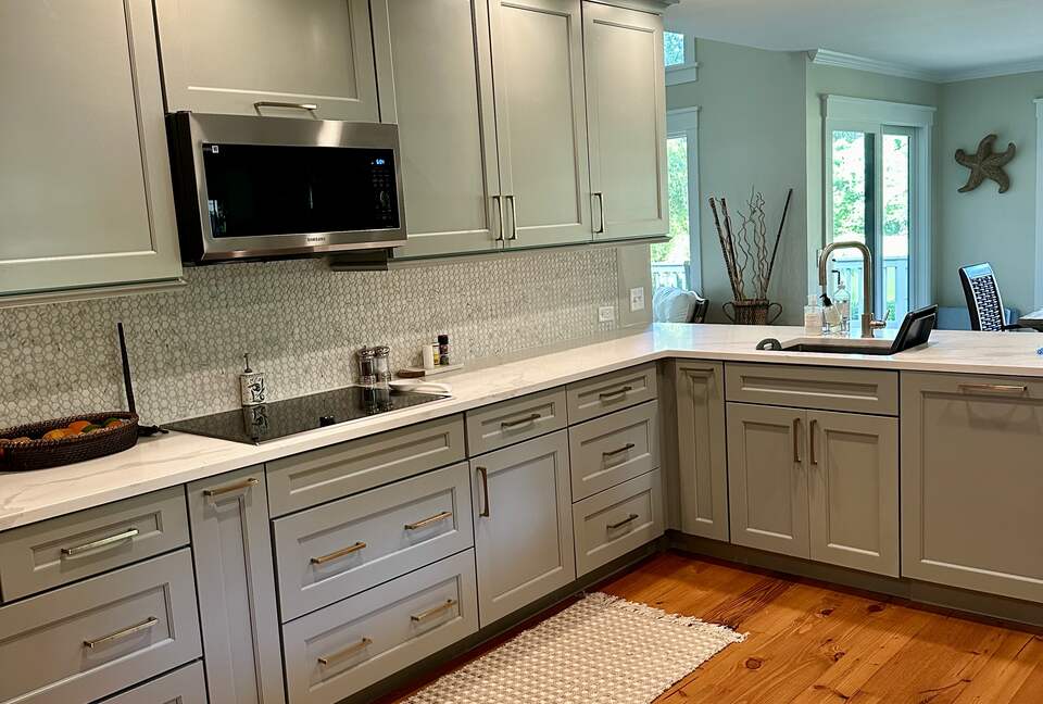 Open layout kitchen.