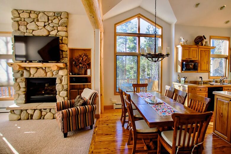 Dining room table seats 8