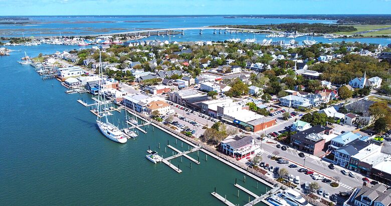 Beaufort NC from the air. "Best Small Town in America"